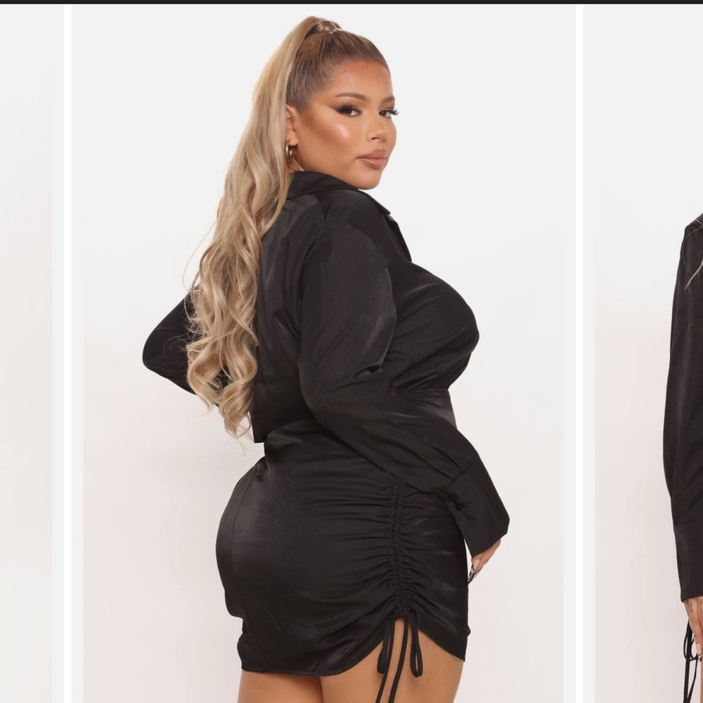 Black Scrunched Dress